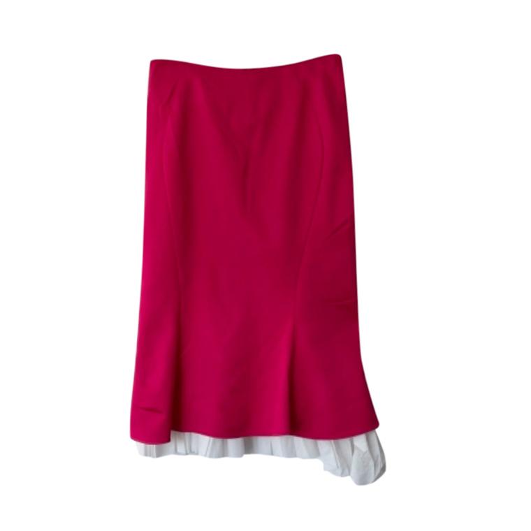 Marni Pink Contrast Underskirt Midi Skirt