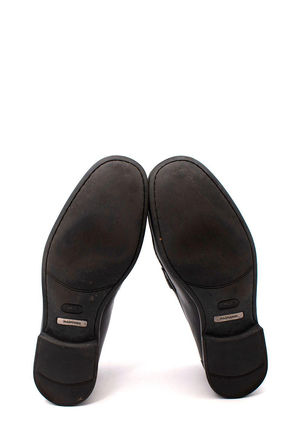 Magnanni Black Leather Loafers