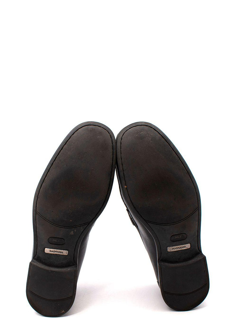Magnanni Black Leather Loafers