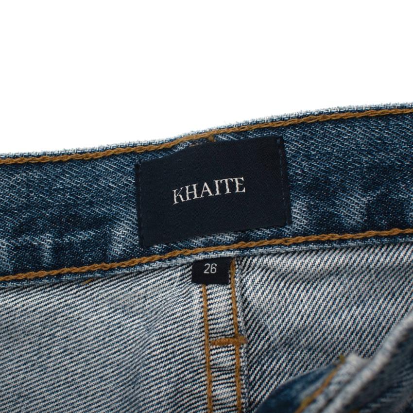 Khaite Blue Denim Kyle Distressed Jeans