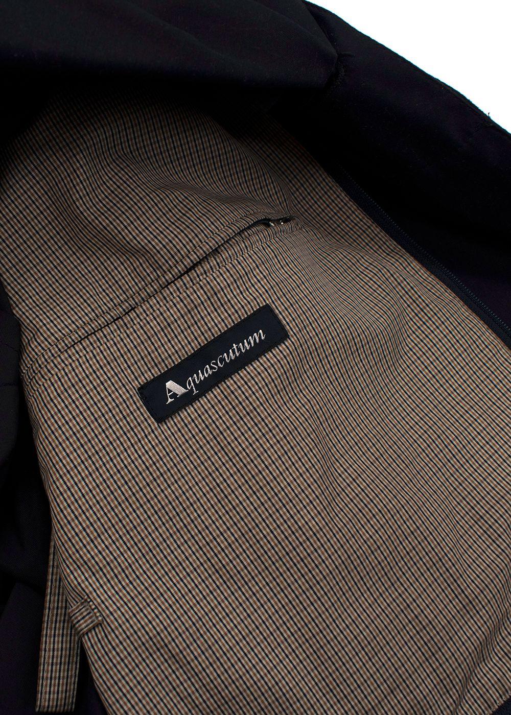 Aquascutum Black Polyester Coat