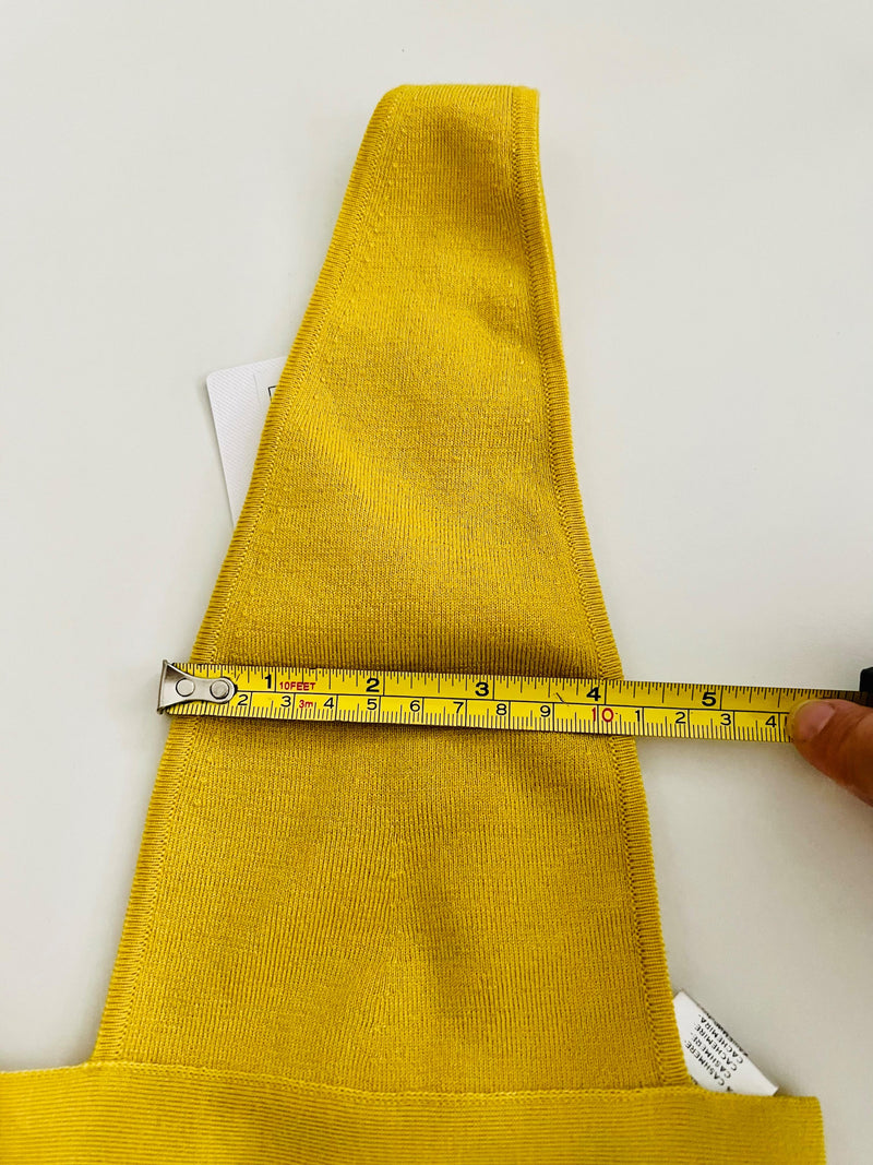 Yellow Cashmere Knit Triangle Bralette