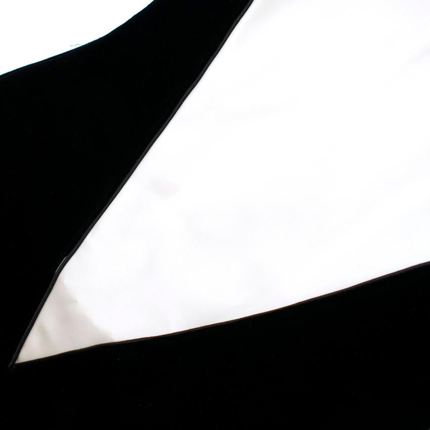 Amanda Wakeley Black Velvet Dress with White Silk Insert