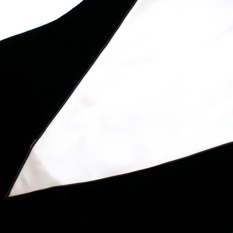 Amanda Wakeley Black Velvet Dress with White Silk Insert