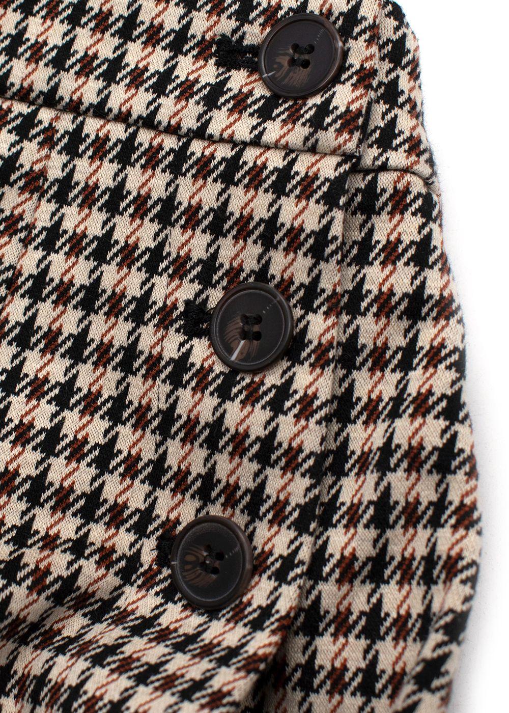 Claudie Pierlot Brown Houndstooth Check Skort
