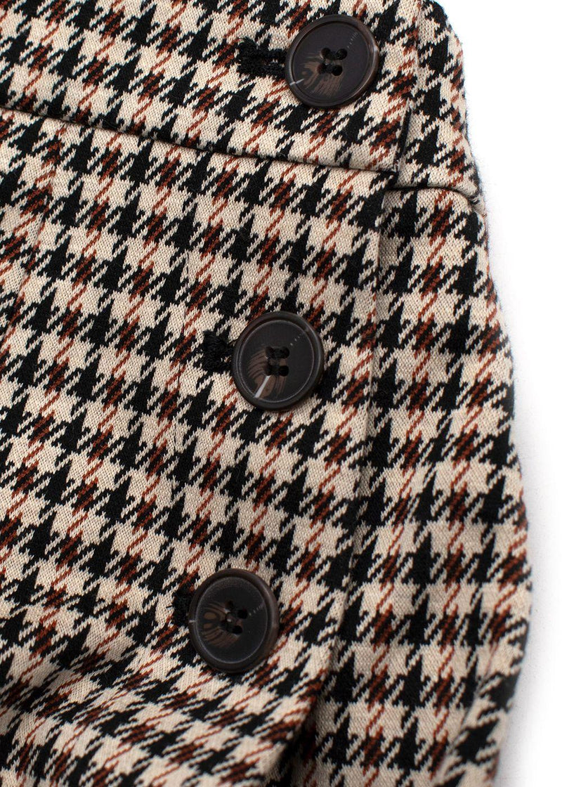 Claudie Pierlot Brown Houndstooth Check Skort