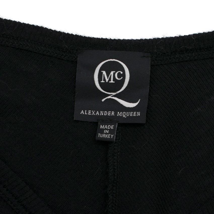 McQ By Alexander McQueen Black Kimono T-Shirt Top