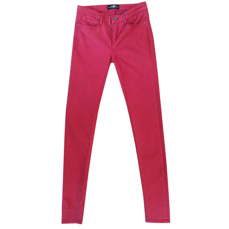 SALTSPIN dark red skinny stretchy jeans