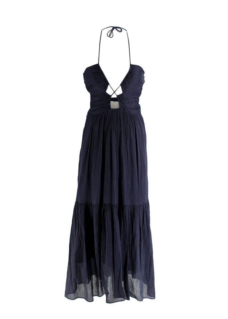 Isabel Marant Navy Birona Halterneck Dress
