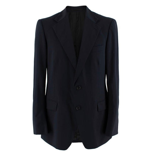 Prada Navy Wool Single Breasted Tailored Jacket