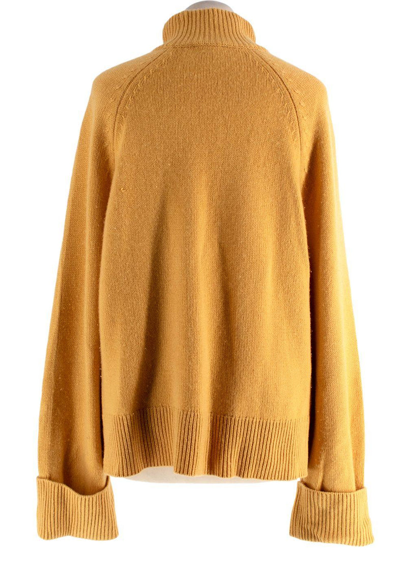 Reformation Mustard Cashmere Knitted Rollneck
