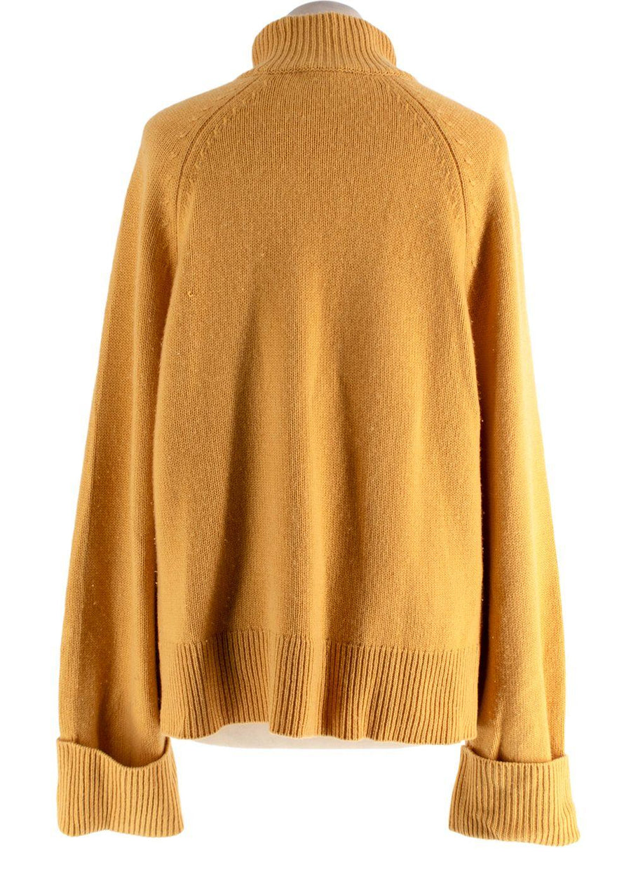 Reformation Mustard Cashmere Knitted Rollneck