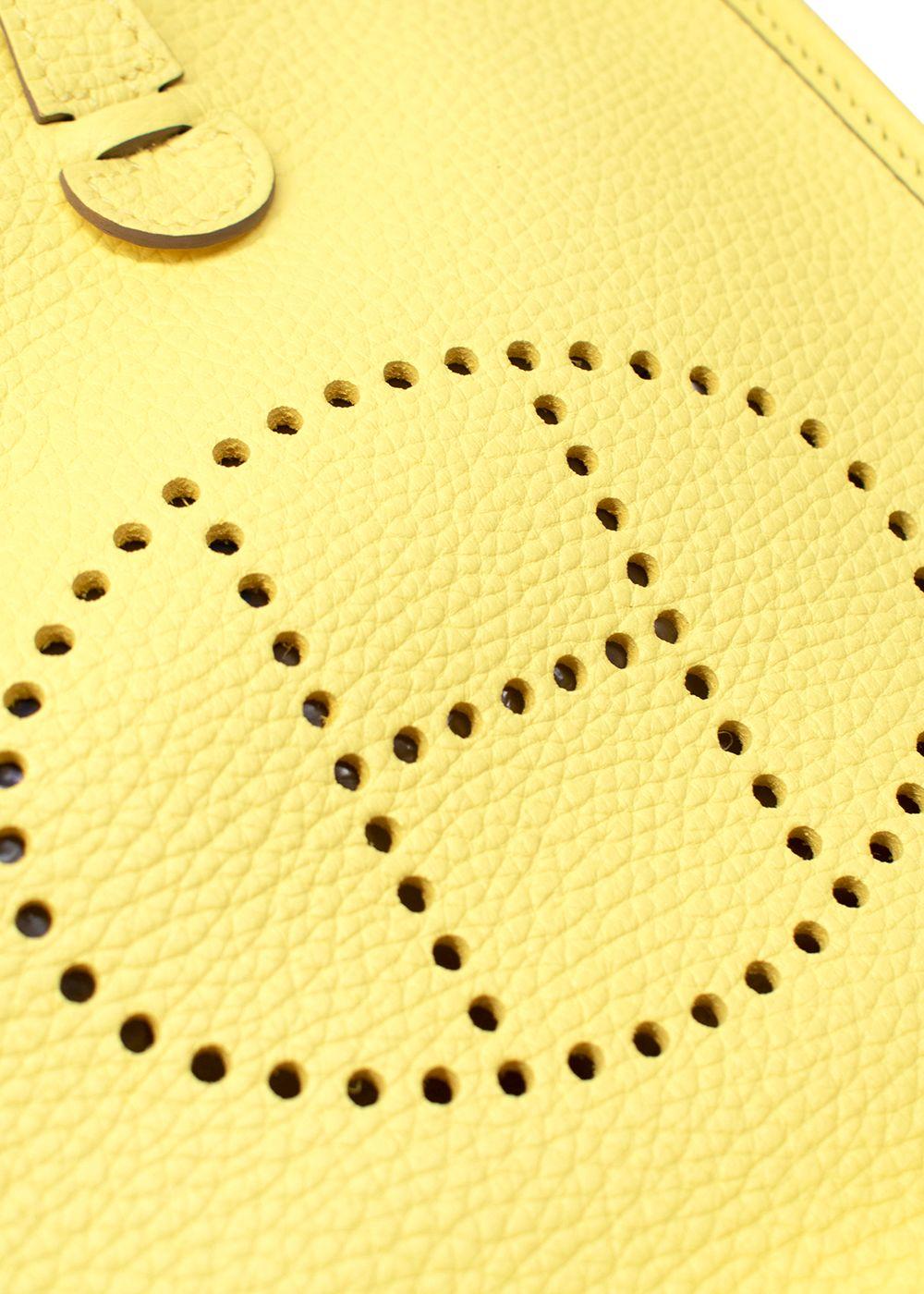 Hermes Mini Evelyn Limoncello with Palladium Hardware
