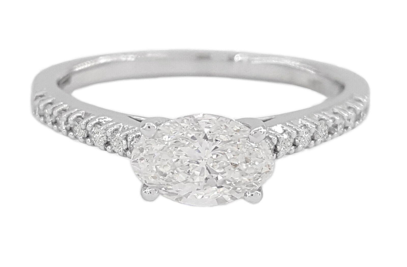 Verde 1ct IGI Certified Lab-grown Oval Solitaire Cut Diamond Ring