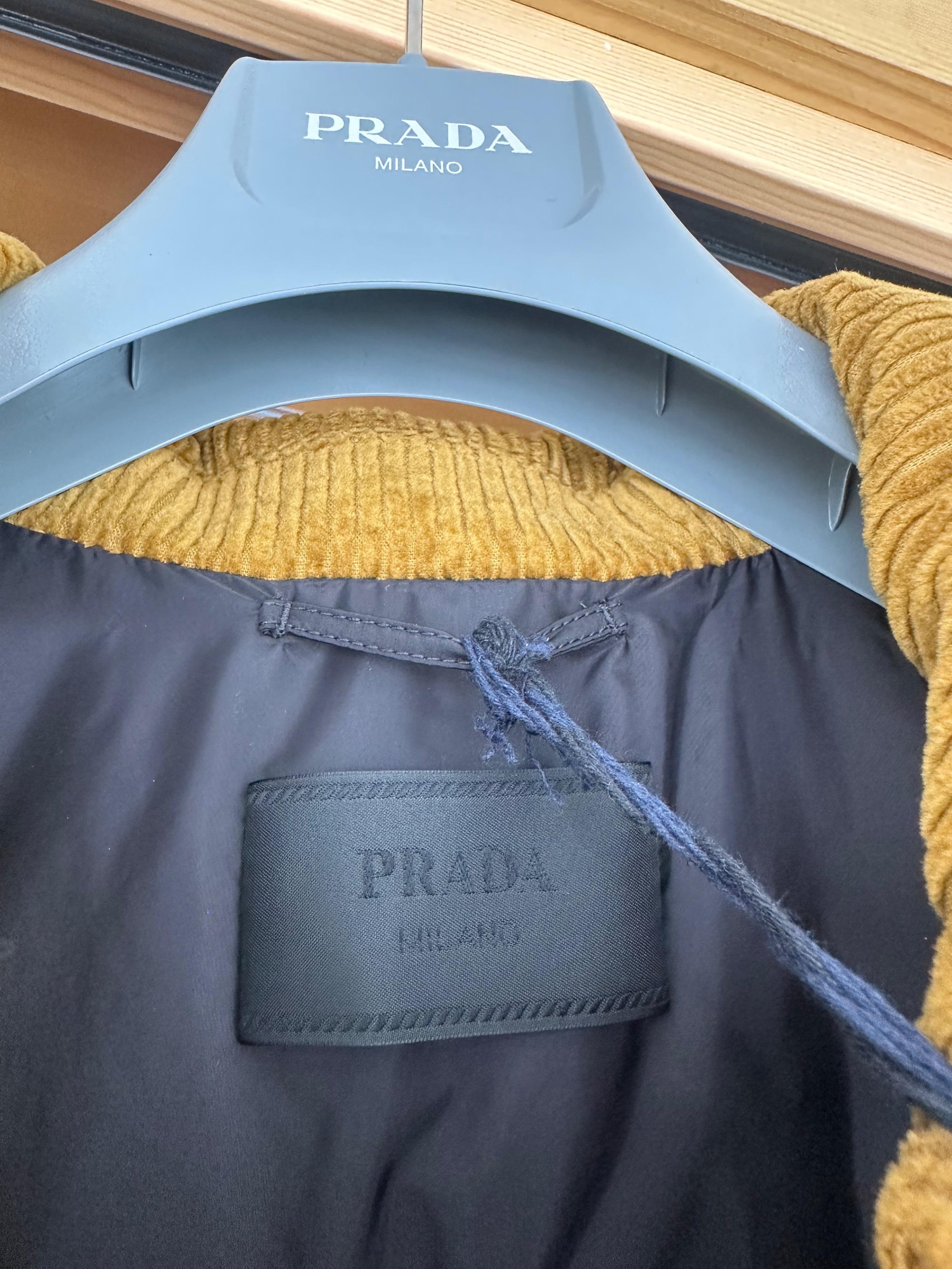 Prada Ochre Corduroy Down Jacket