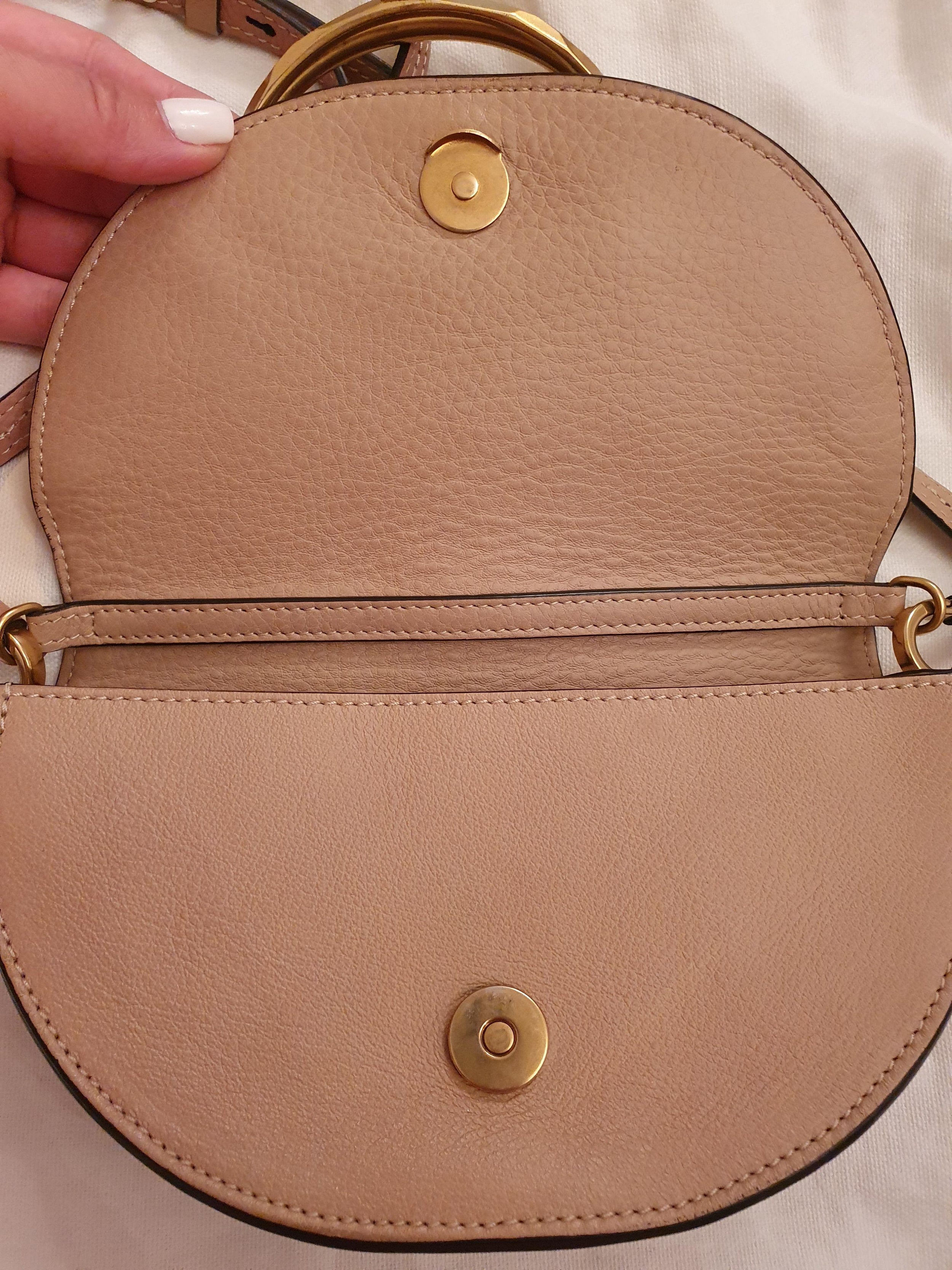 Nude-Pink Leather Nile Minaudiere