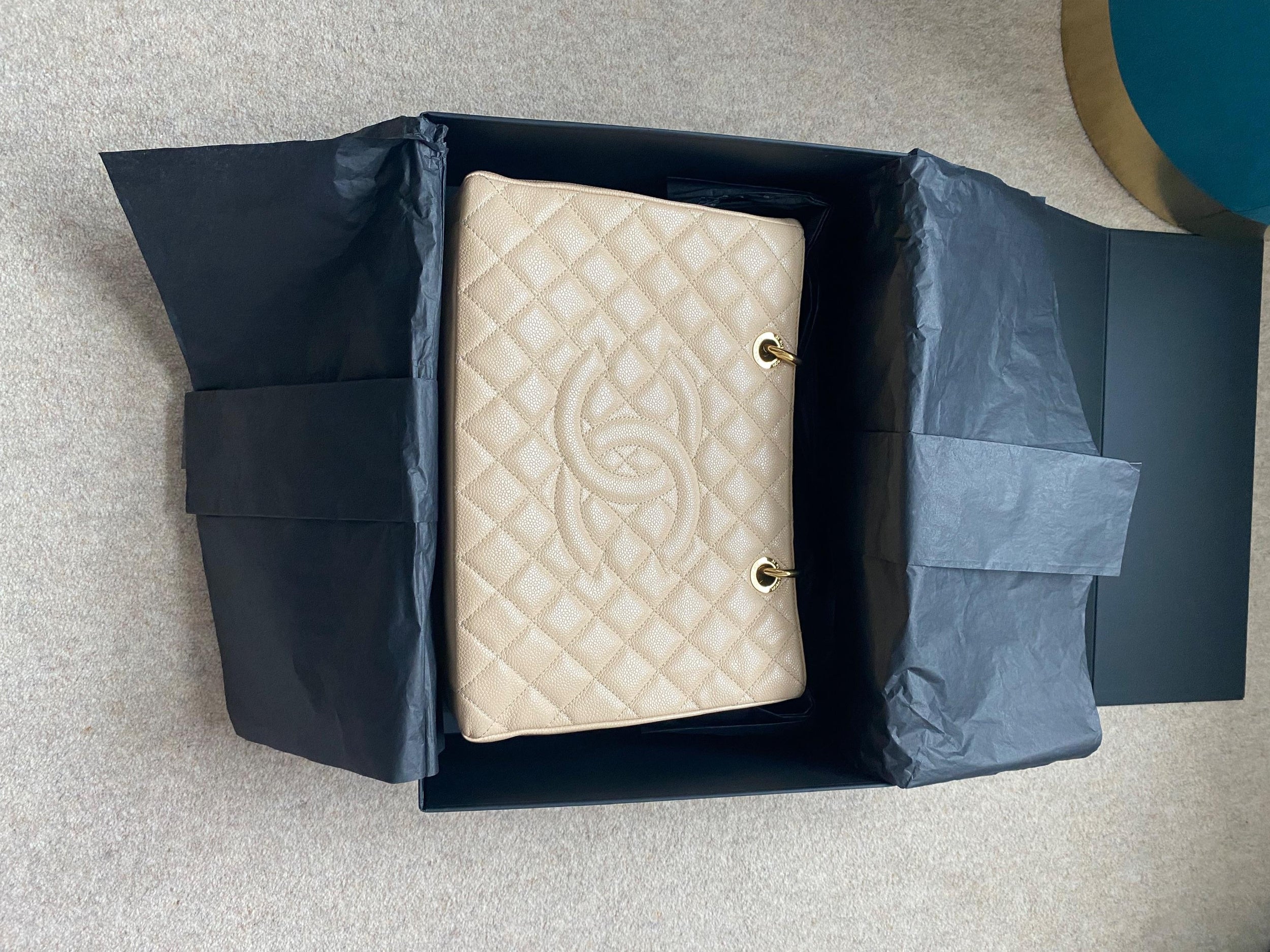 Chanel Caviar Leather Grand Shopper Tote Bag