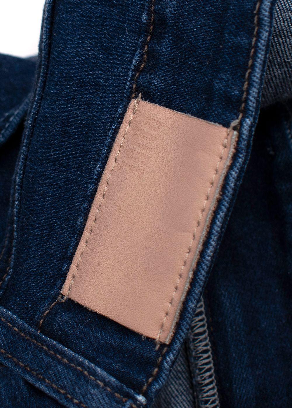 Paige Dark Blue Wash Anessa Cropped Leg Jeans
