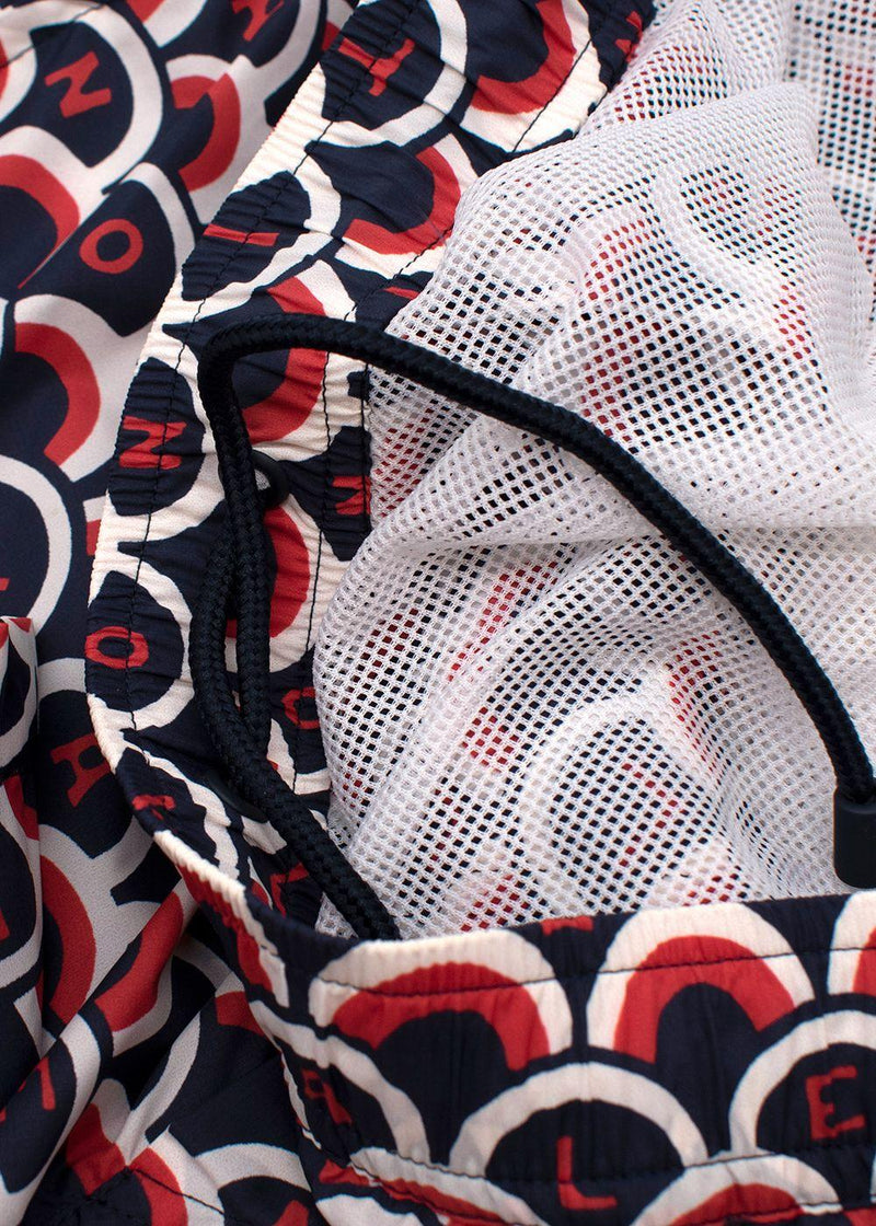 Abstract Logo Printed Swim Shorts