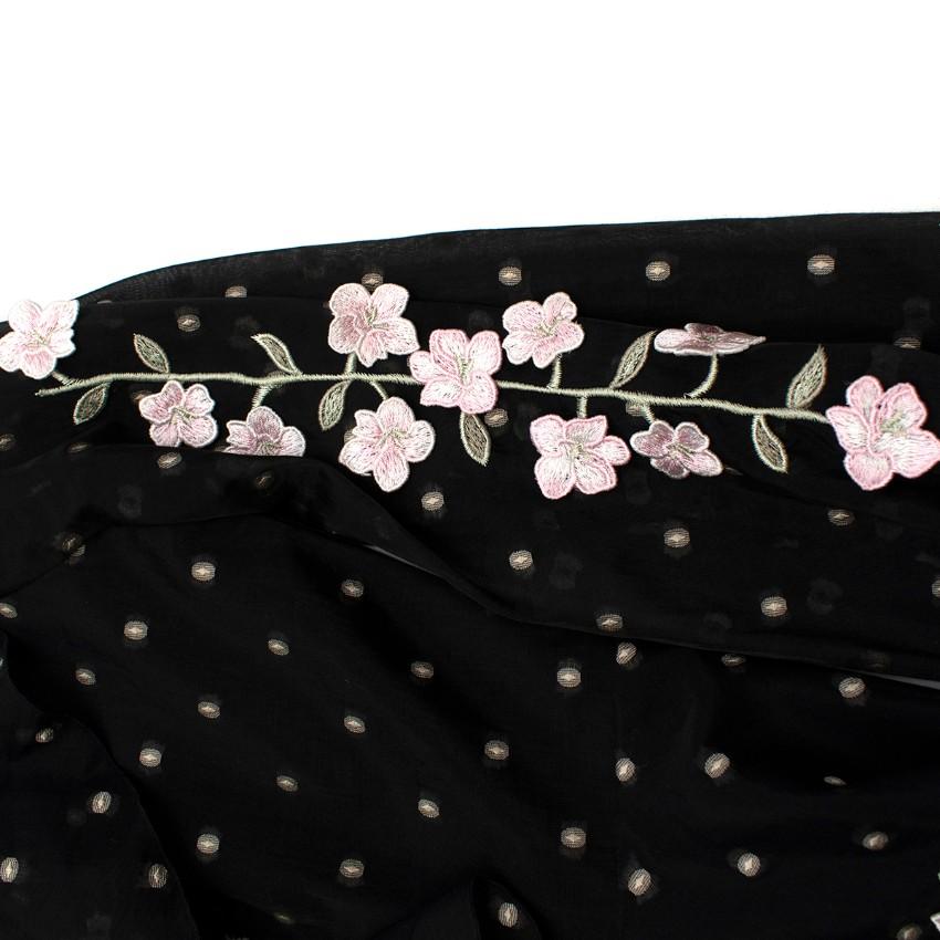 Giambattista Valli x H&M Black Lace Floral Embroidery Dress