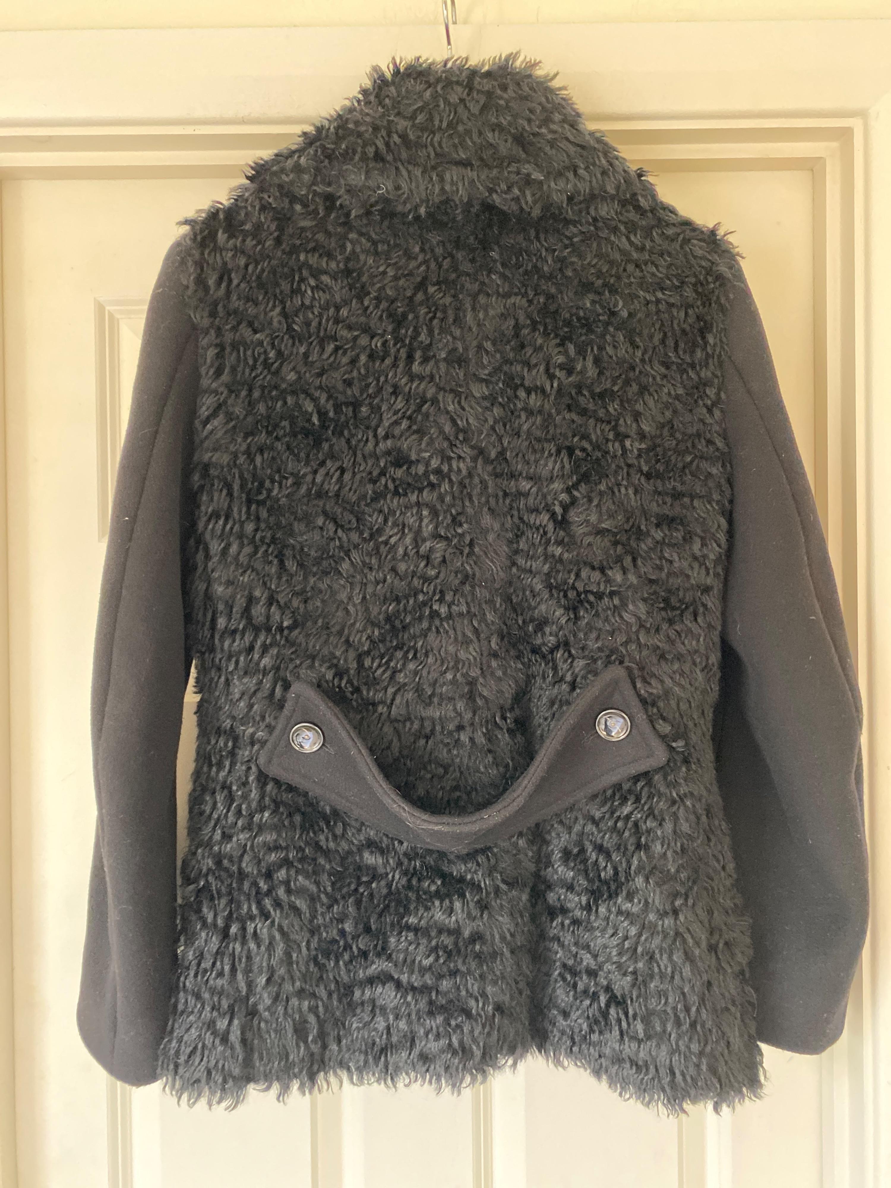 Shearling Panelled Pea Coat