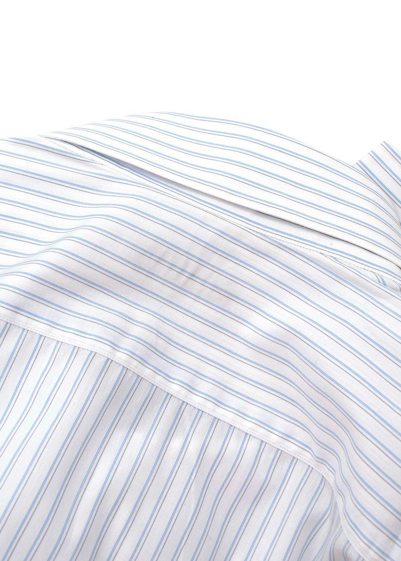 Blue Striped Cotton Dress Shirt