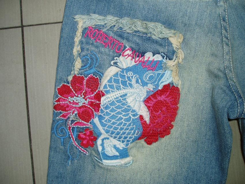 Roberto Cavalli Angles Denim Shorts