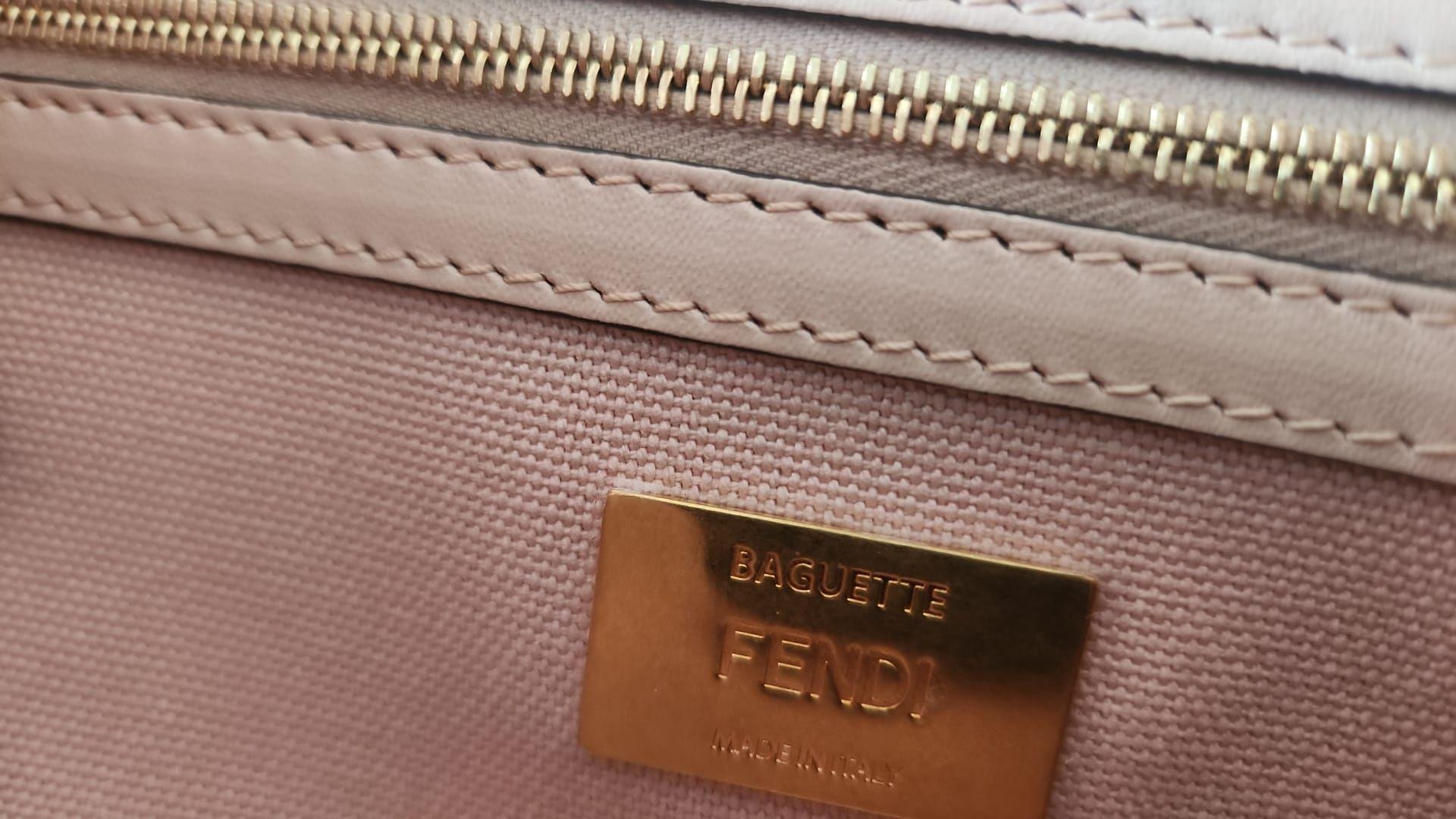 Fendi Pink Monogram Baguette Bag