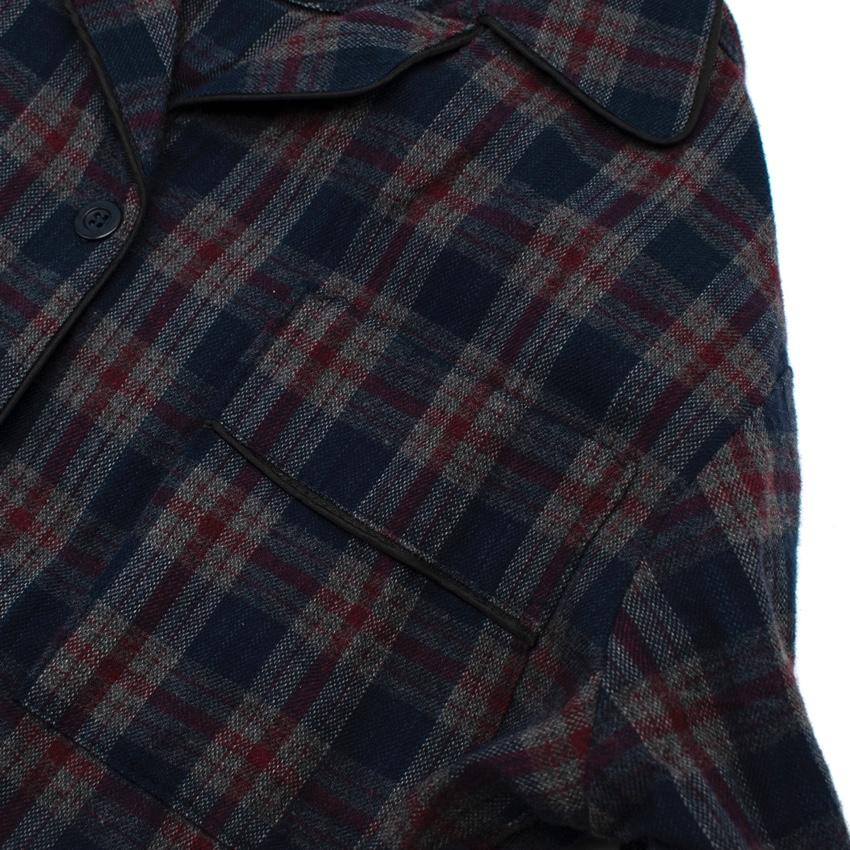 Youths In Balaclava Red & Navy Plaid Pyjama Shirt