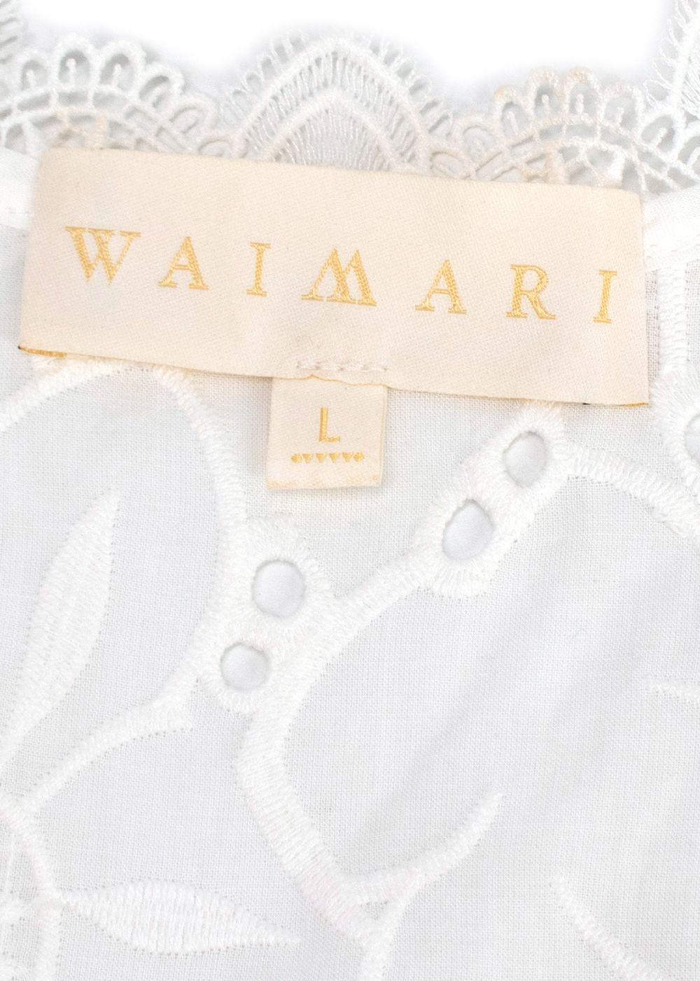 Waimari White Embroidered Mini Dress