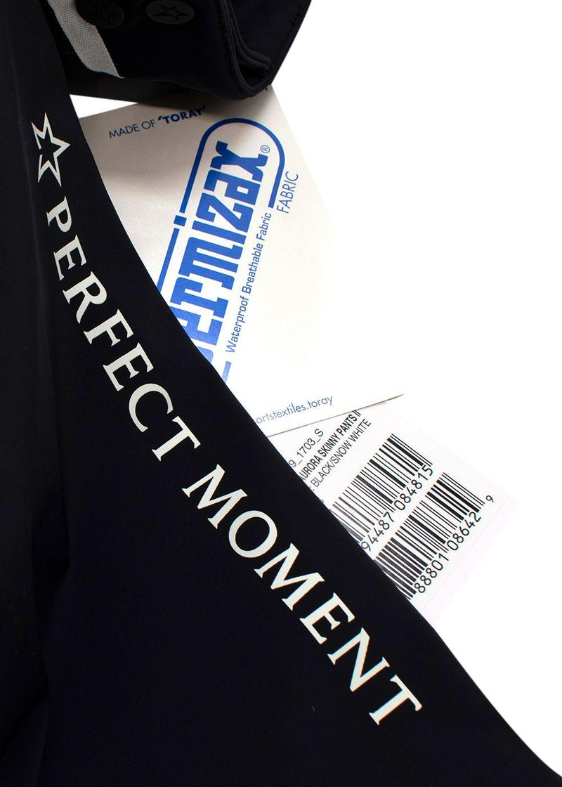 Perfect Moment Black and White Aurora Skinny Ski Pants