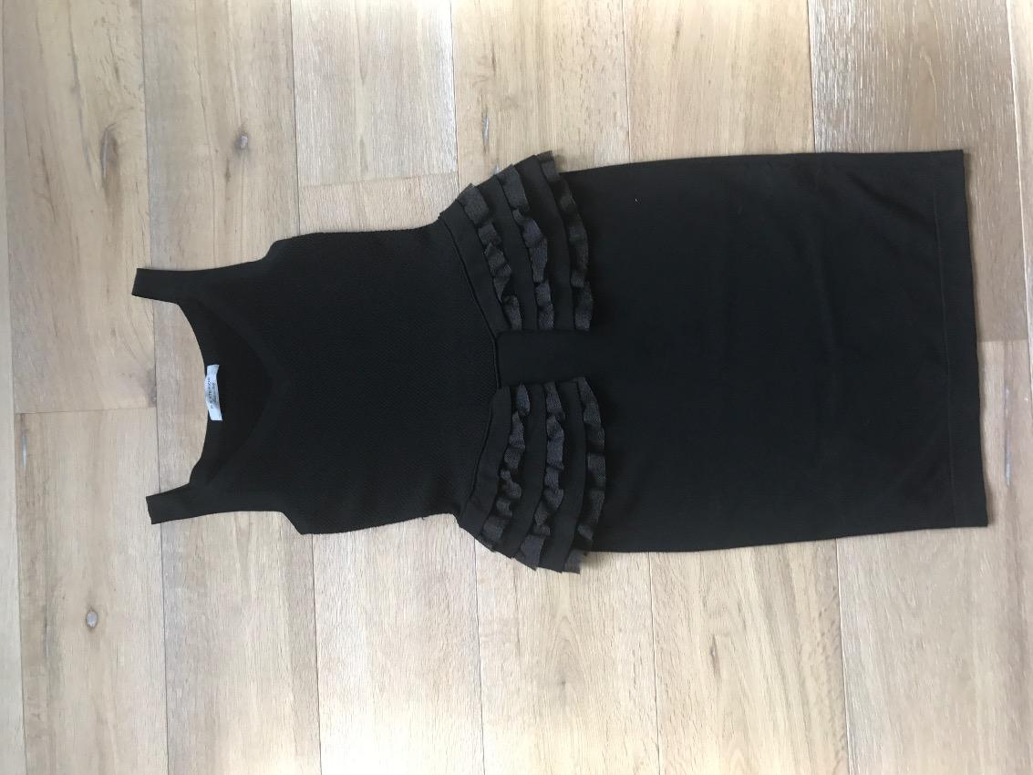 D Exterior Black Ruffle Dress