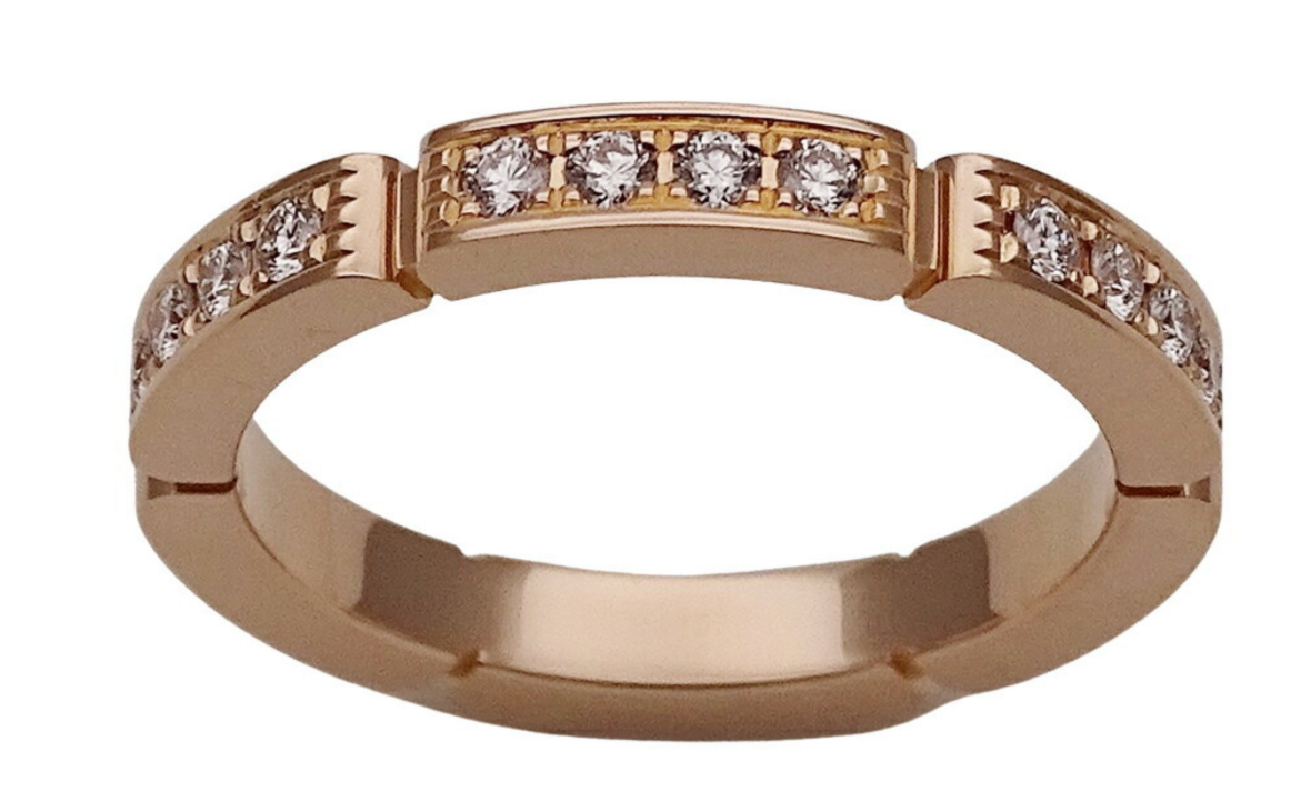 Cartier Rose Gold Maillon Panthère Ring  Size 48