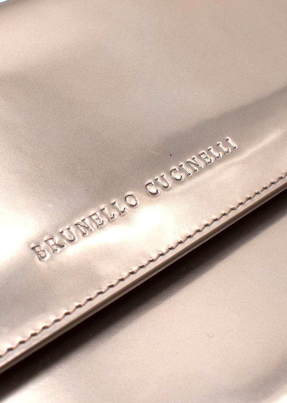 Brunello Cucinelli Bronze Metallic Shoulder Bag