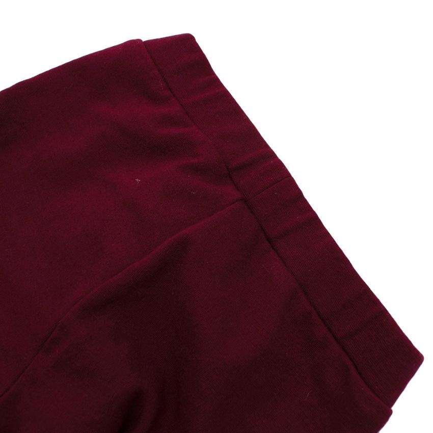 Nanan Burgundy Jersey Trousers with Bows