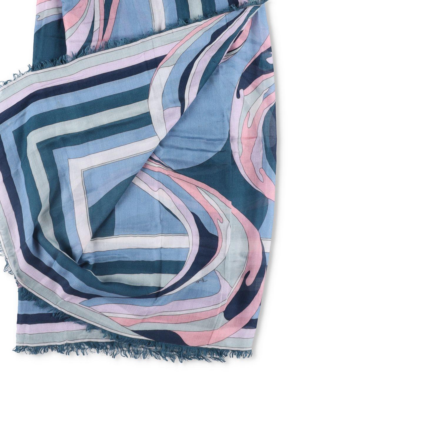 Emilio Pucci Pesci Print cashmere Blend Scarf