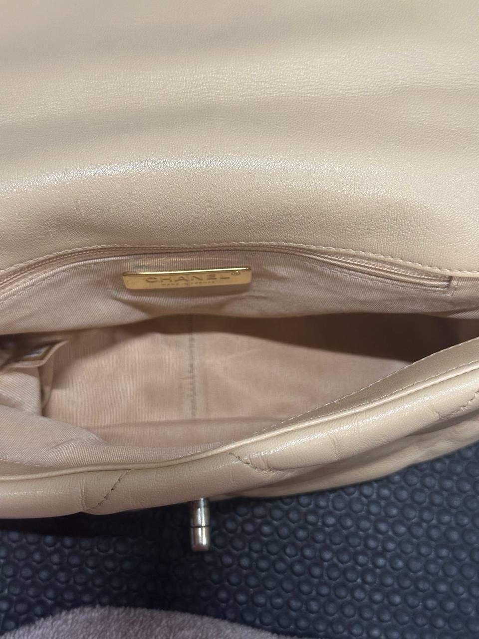 Chanel Beige Medium 19 Flap Bag