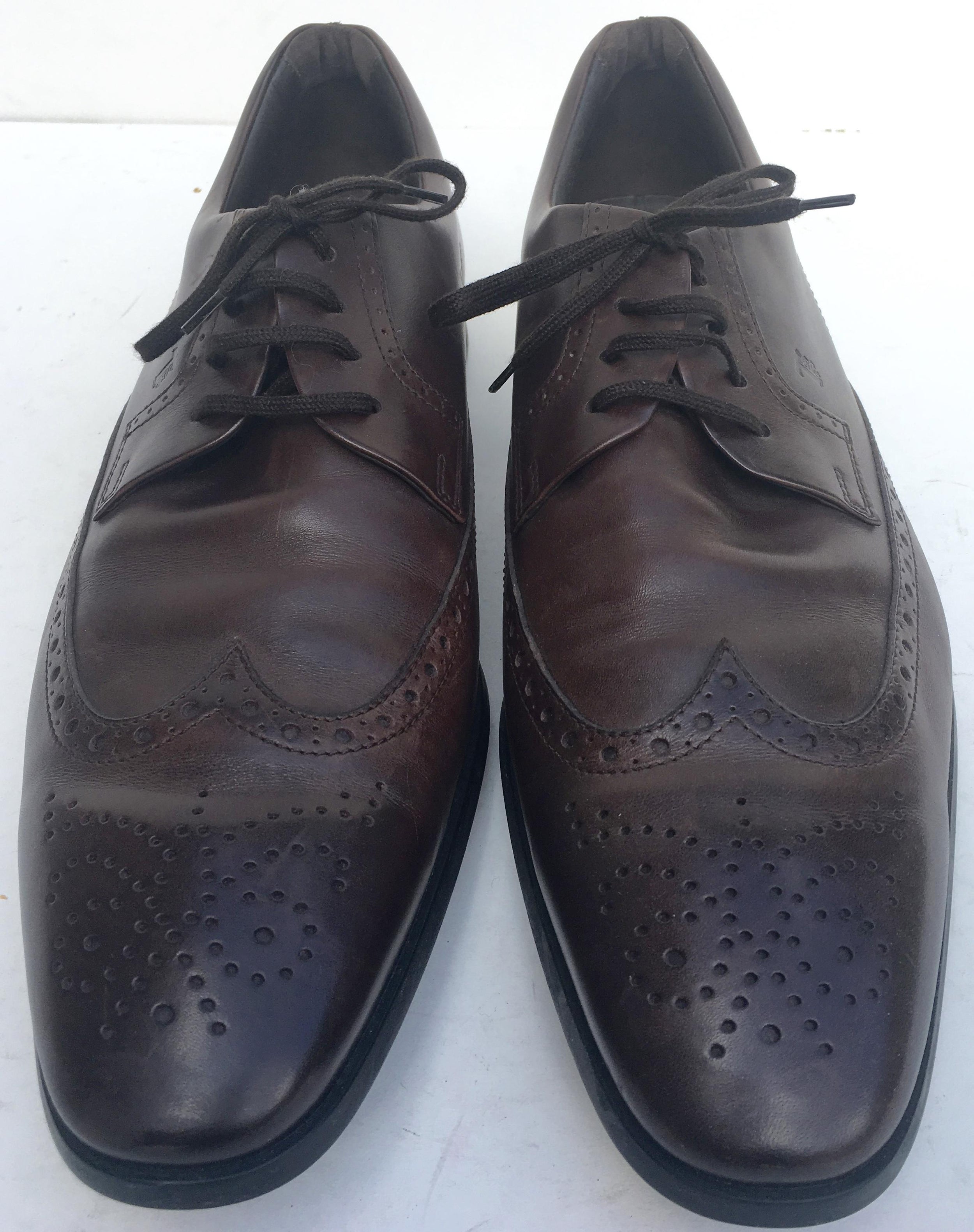Tods brown classic soft leather lace up brogues