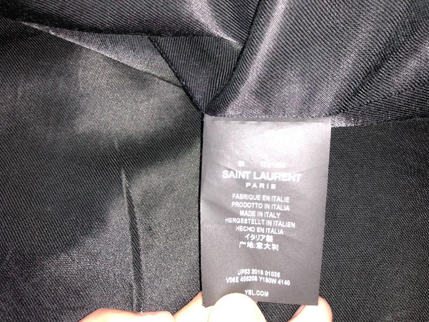 Saint Laurent Navy America Varsity Teddy Jacket