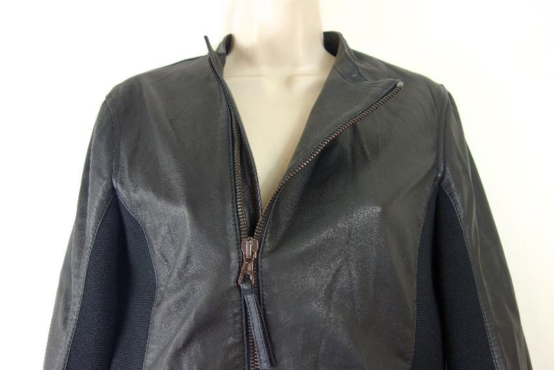 Lot78 Lightweight Asymmetric Leather Jacket