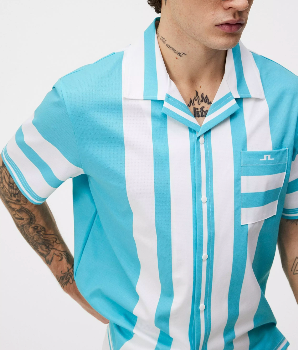 J Lindeberg Golf Will Short-Sleeve Plain Shirt