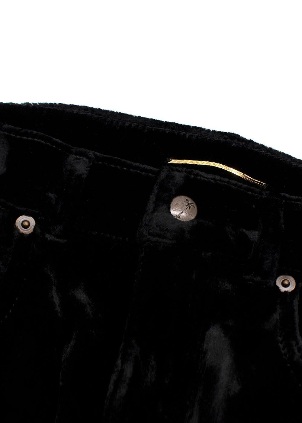 Saint Laurent Black Velvet Trousers