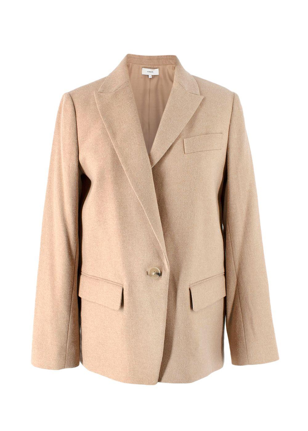 Vince Sand Single Breasted  Brushed Jersey Blazer