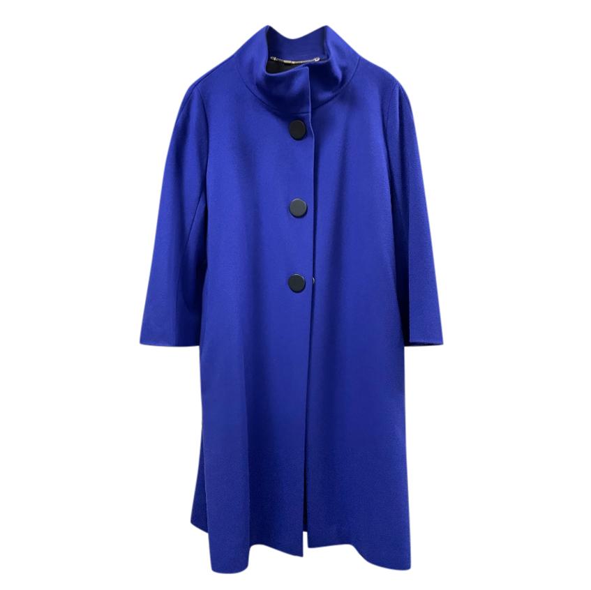 Escada Blue Fine Wool Overcoat