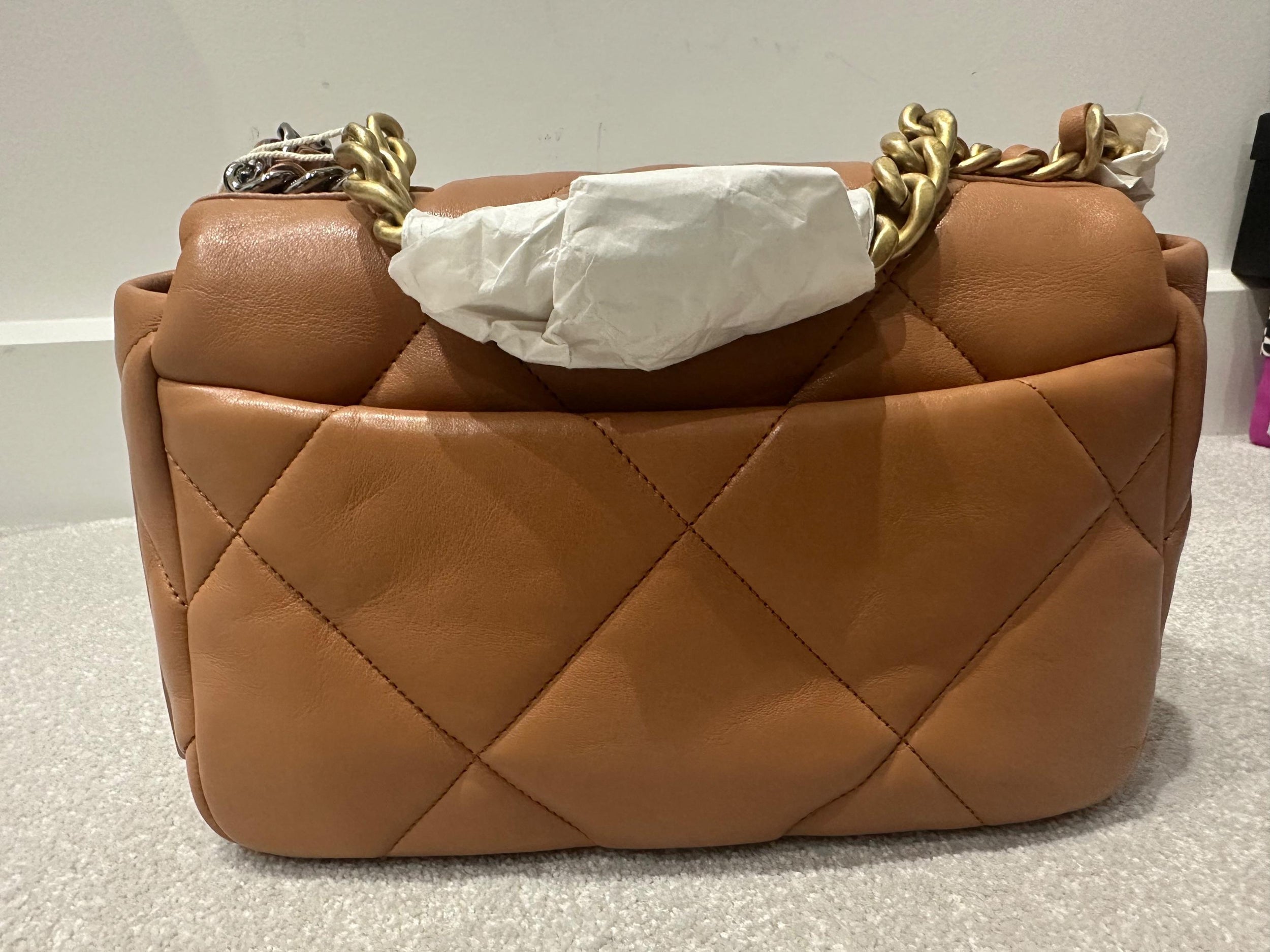 Small Caramel Leather 19 Bag