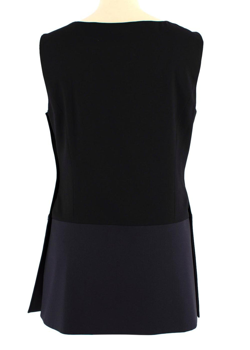Black & Navy Wool Tunic