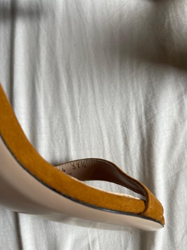 Stuart Weitzman Tan Suede Block Heeled Sandals