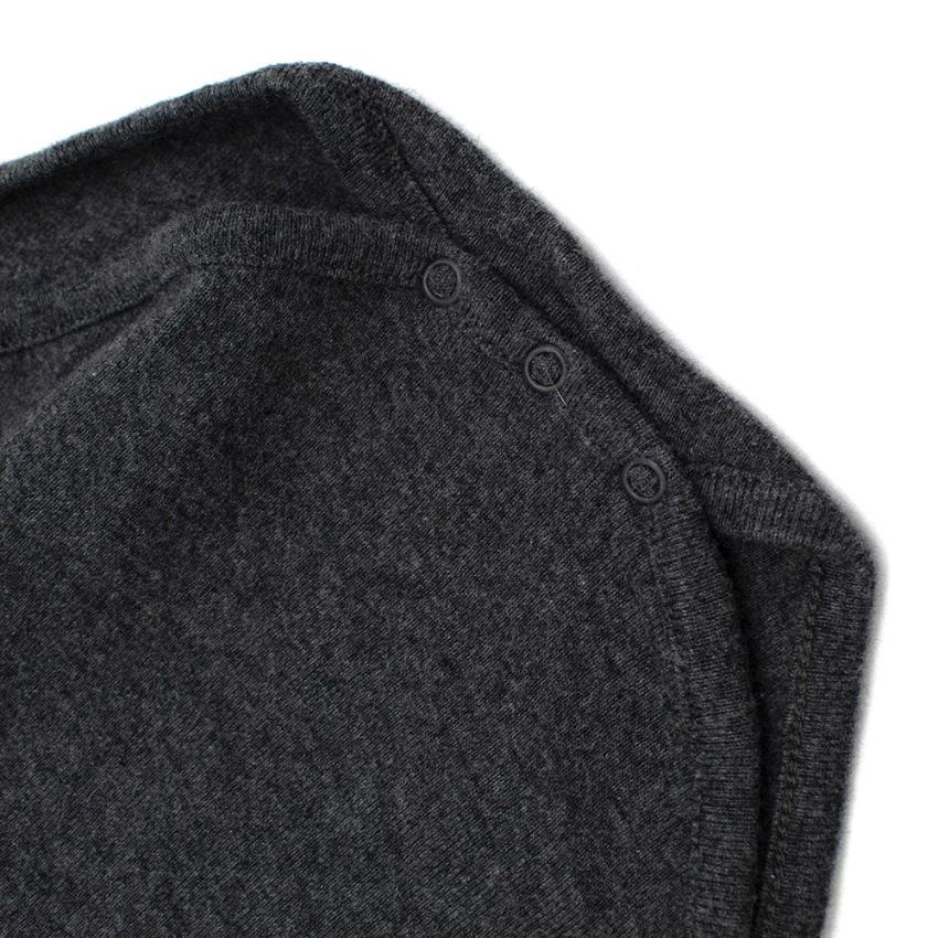 Bonpoint Grey Cotton Roll Neck Babygrow