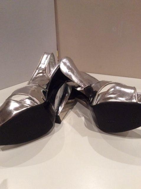 Barbara Bui silver metallic heels
