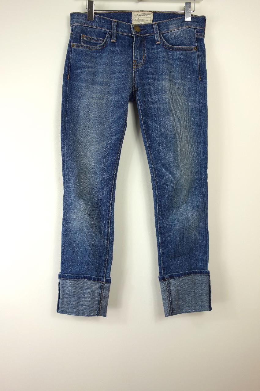 Current/Elliott Cuffed Distressed Jeans